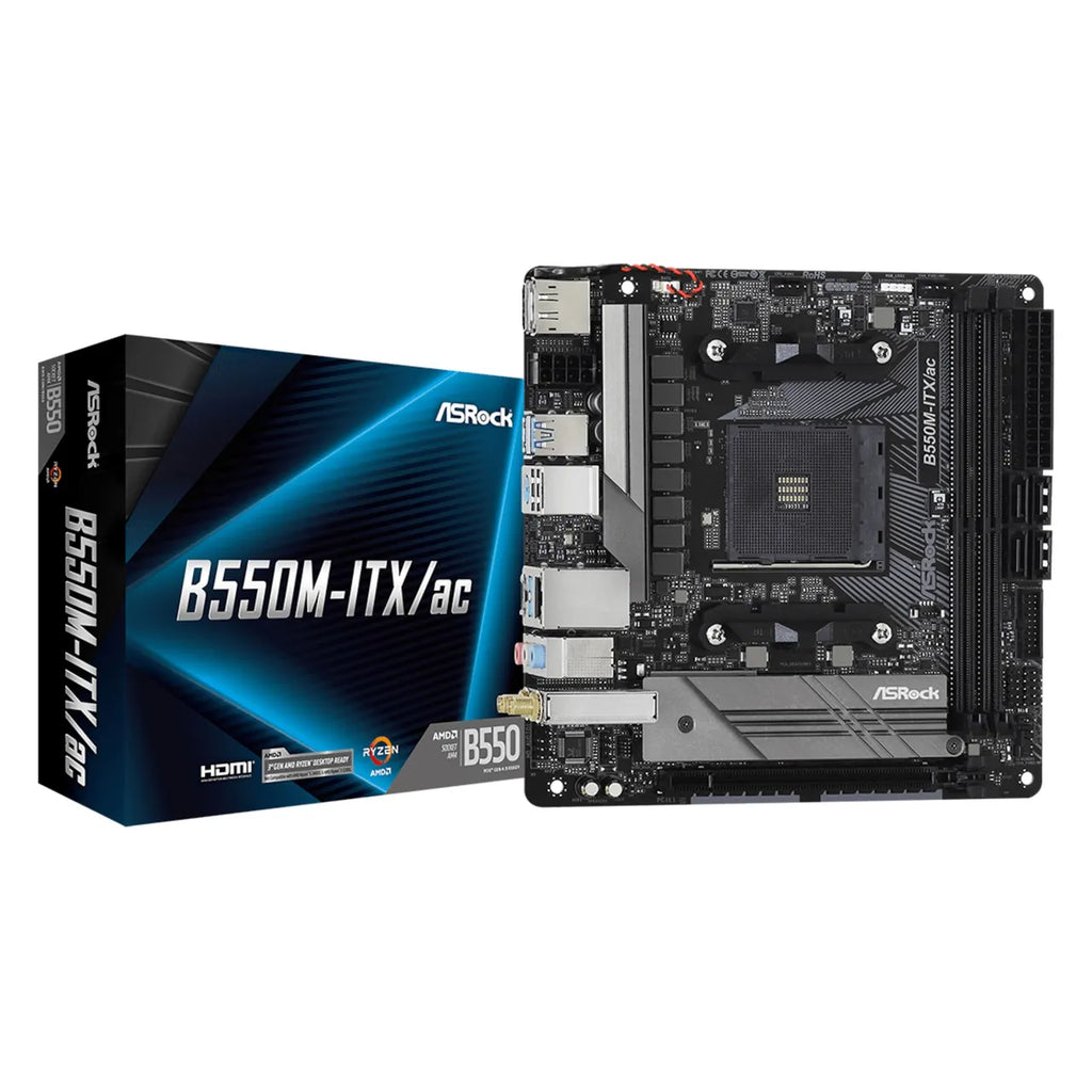 ASRock B550M-ITX/ac Mini-ITX Mainboard AM4 M.2/HDMI/DP/USB3.2(Gen2)WIFI/BT