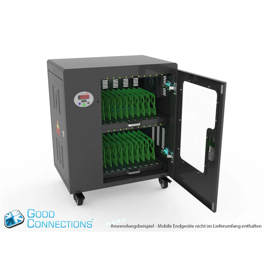 GC Tablet-Ladewagen für 20 Geräte, UV-Desinfektion, Smart Control, Sync. schwarz