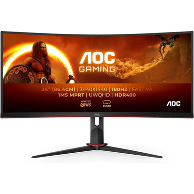 AOC CU34G2XP 34 Zoll UWQHD Curved VA LED 21:9 180 Hz Gaming Monitor