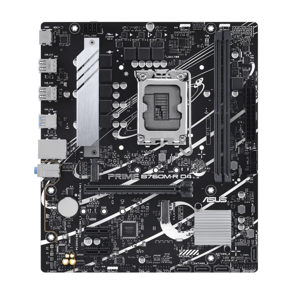 ASUS PRIME B760M-R D4 mATX Mainboard Sockel 1700 HDMI/USB-A