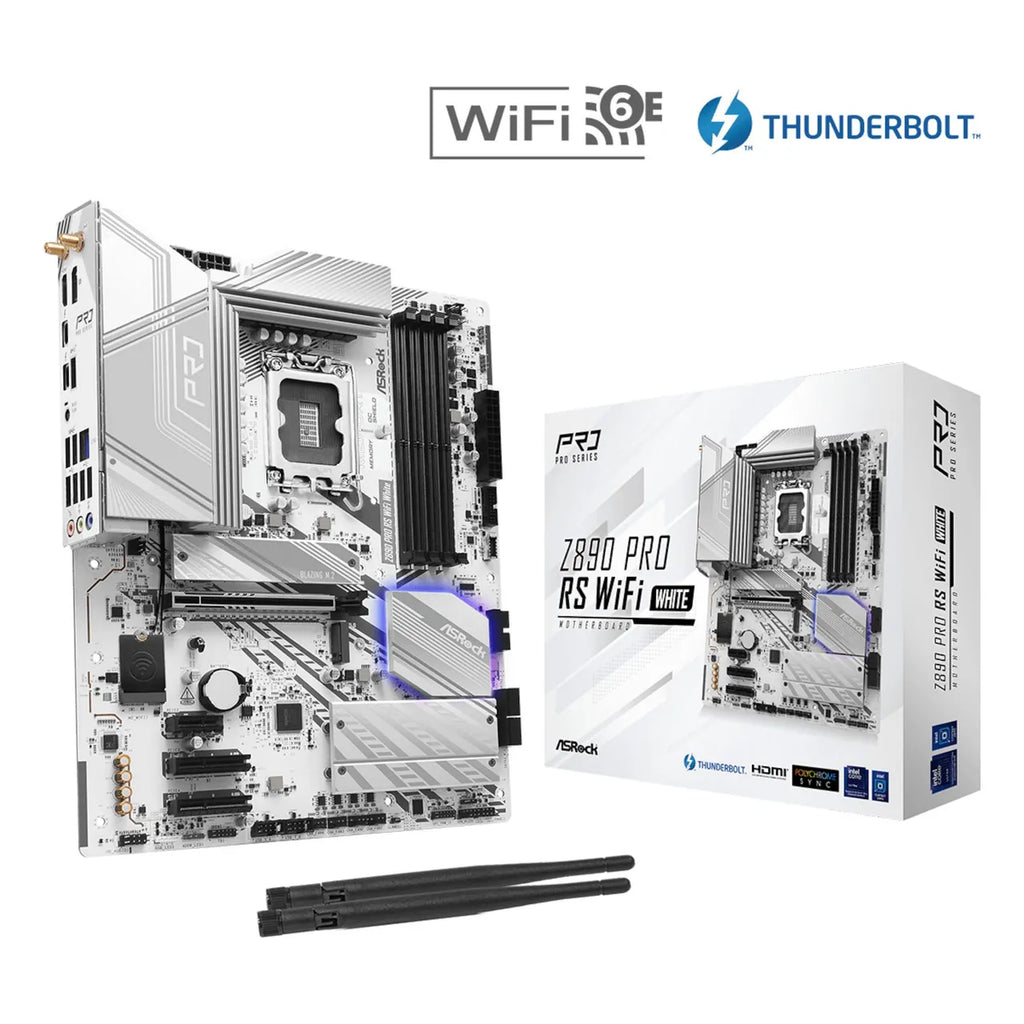 ASRock Z890 Pro RS WIFI White ATX Mainboard Intel Xe/TB4/HDMI/DP
