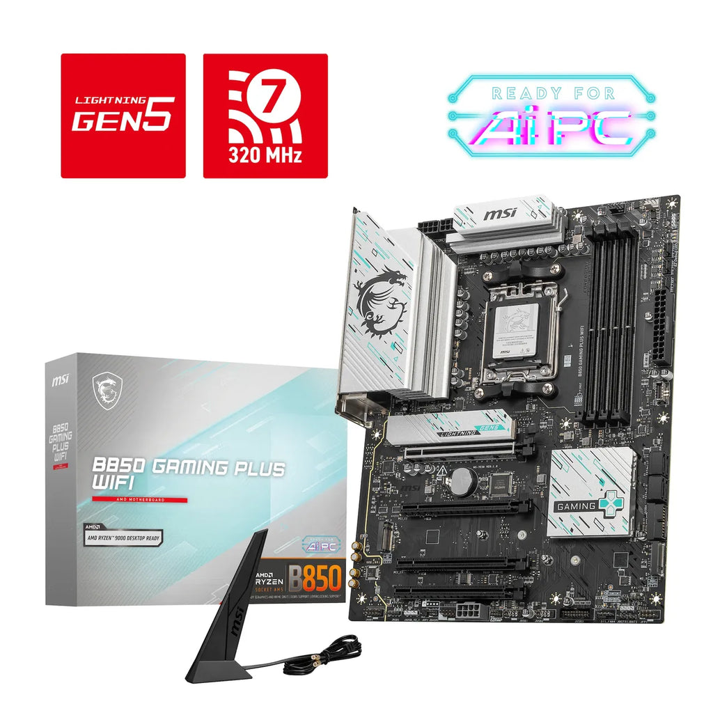 MSI B850 GAMING PLUS WIFI Mainboard AM5 M.2/WIFI7/BT/DP/USB-C