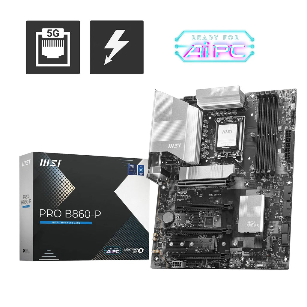 MSI PRO B860-P Mainboard 1851 M.2/HDMI/DP/USB-C