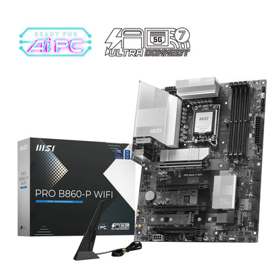 MSI PRO B860-P WIFI Mainboard 1851 M.2/WIFI7/BT/HDMI/DP/TB4/USB-C