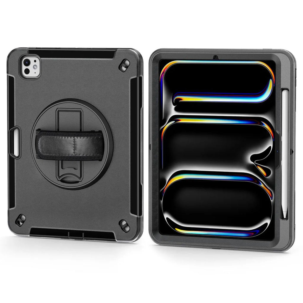 4smarts Rugged Case Grip für iPad Pro 11" (M5, 2025 / M4, 2024), schwarz
