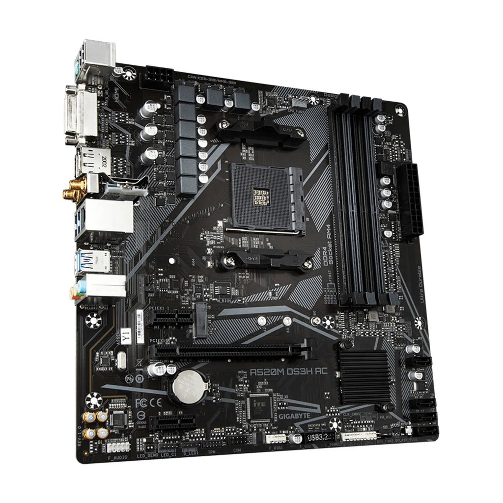 GIGABYTE A520M mATX Mainboard Sockel AM4 DP/HDMI/DVI-D
