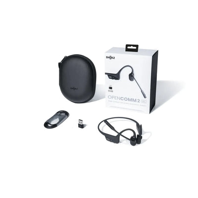 Shokz OpenComm2 2025 UC Knochenschall-Headset schwarz inkl. USB-A Dongle