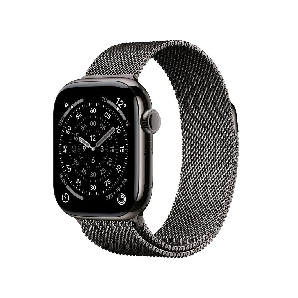 Apple Watch Series 11 GPS + Cellular 42mm Slate Titanium Gehäuse mit Slate Milanese Loop
