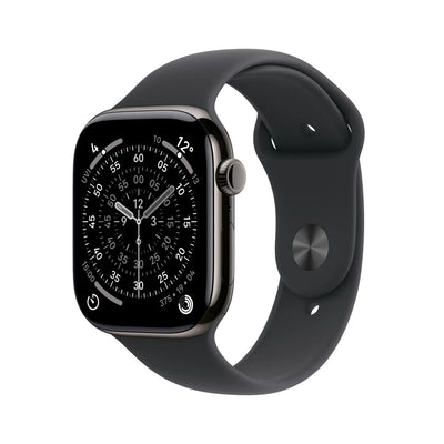 Apple Watch Series 11 GPS + Cellular 46mm Slate Titanium Gehäuse mit Sport Band (black) - S/M