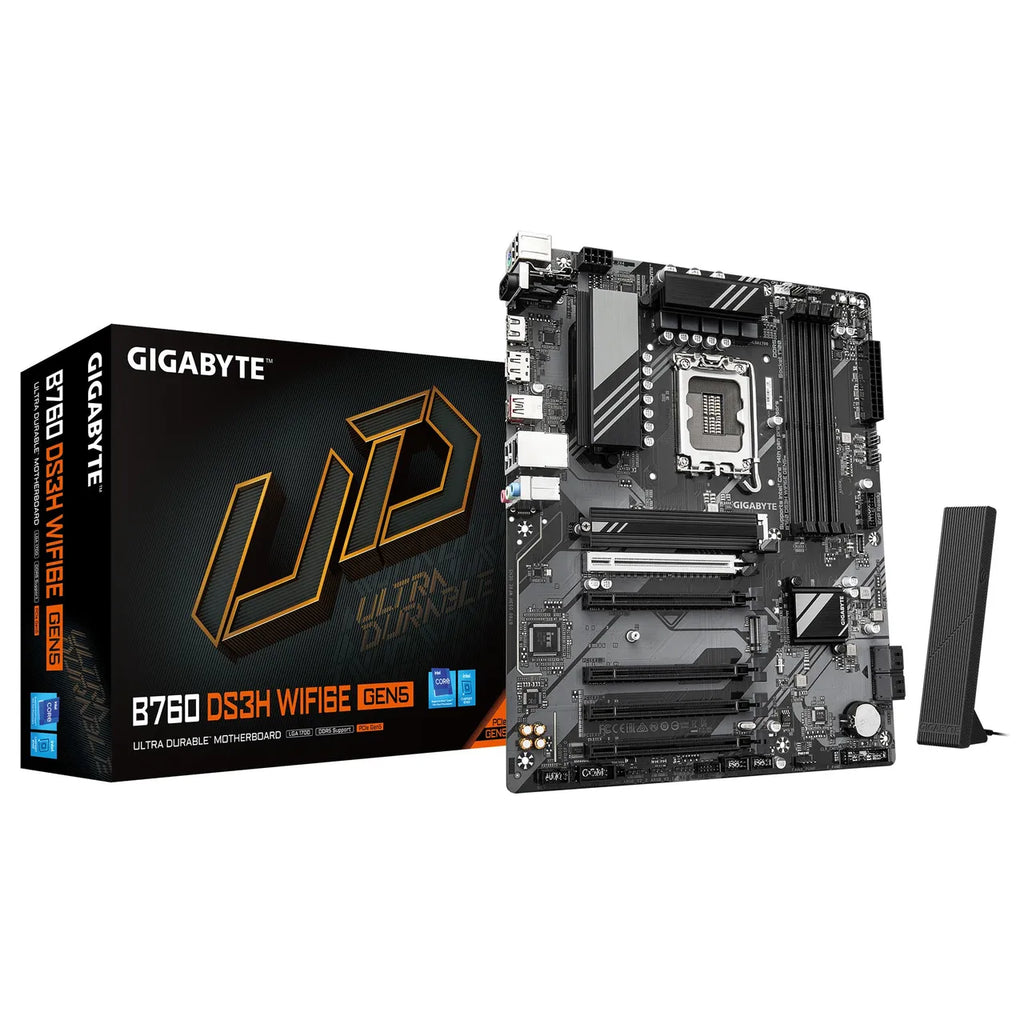 GIGABYTE B760 DS3H Gen5 ATX Mainboard Sockel 1700 M.2/HDMI/DP/WIFI/BT