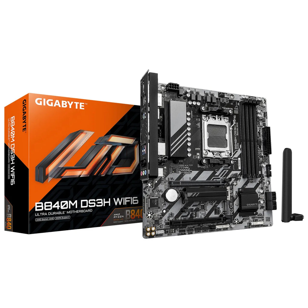 GIGABYTE B840M DS3H WIFI6 mATX Mainboard Sockel AM5 M.2/HDMI/DP/WIFI/BT
