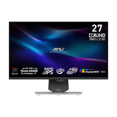 MSI MPG 274URDFWDE E16M 27 Zoll 4K (UHD) DualMode Rapid IPS miniLED Gaming Monitor 160Hz/320Hz 16:9 DP/HDMI/USB-C PD98W
