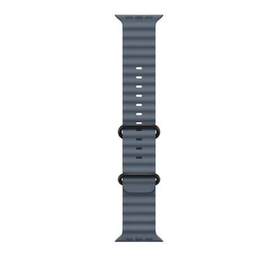Apple 49mm Maritimblau Ocean Band - Schwarzes Titanium Finish