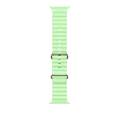 Apple 49mm Neongrün Ocean Band - Natural Titanium Finish