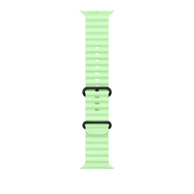 Apple 49mm Neongrün Ocean Band - Schwarzes Titanium Finish