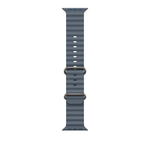 Apple 49mm Maritimblau Ocean Band - Schwarzes Titanium Finish