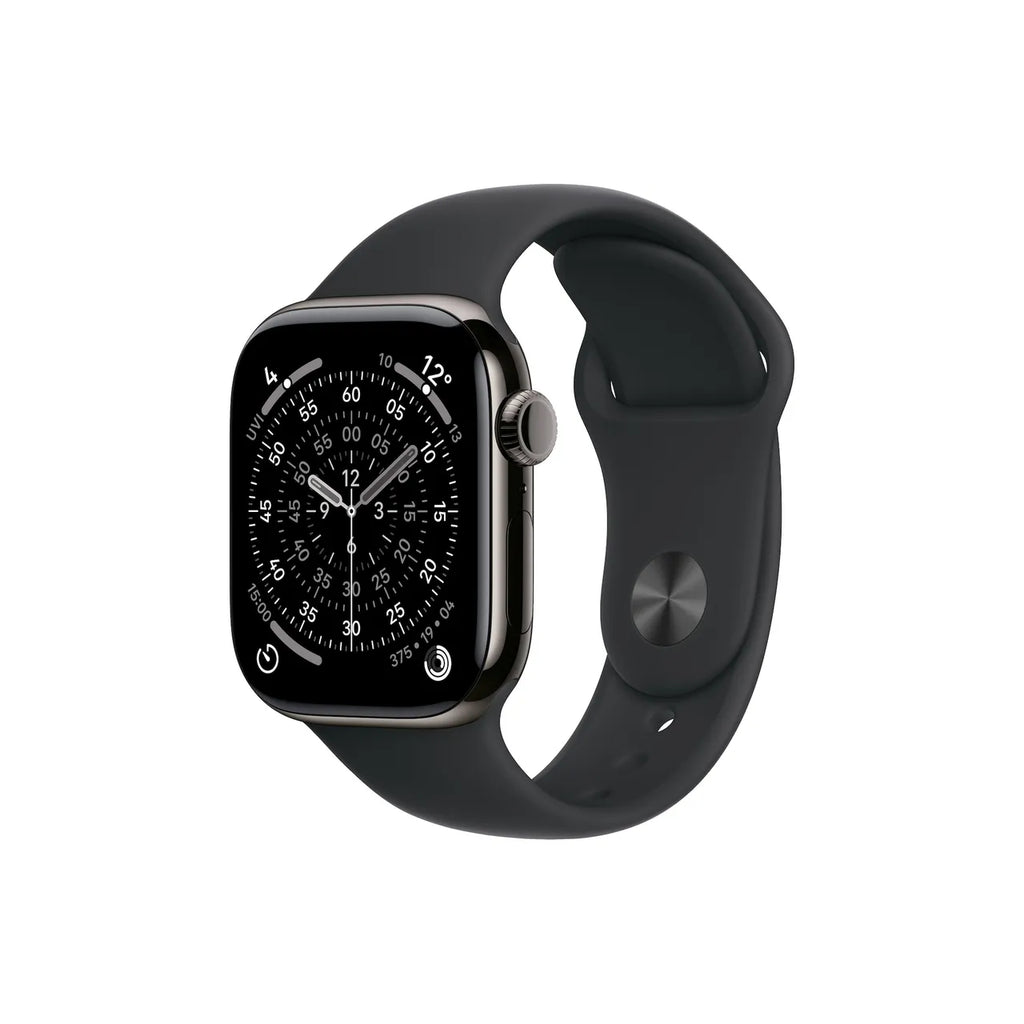 Apple Watch Series 11 GPS + Cellular 42mm Slate Titanium Gehäuse mit Sport Band (black) - M/L
