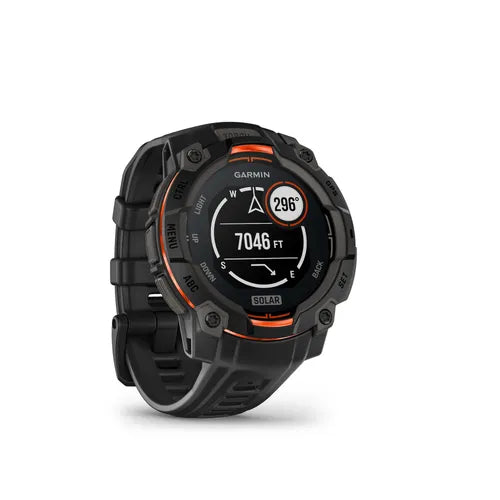 Garmin Instinct® 3 Solar 50mm Kohle/ Schwarz mit Silikon-Wechselarmband 26 mm Kohle