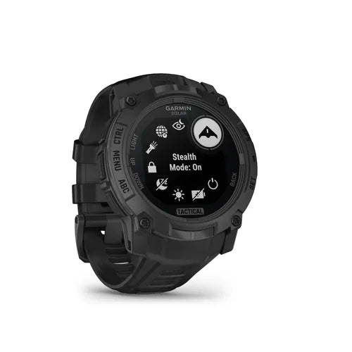 Garmin Instinct® 3 Solar Tactical Edition 45mm Schwarz mit Silikon-Wechselarmband 22 mm Schwarz