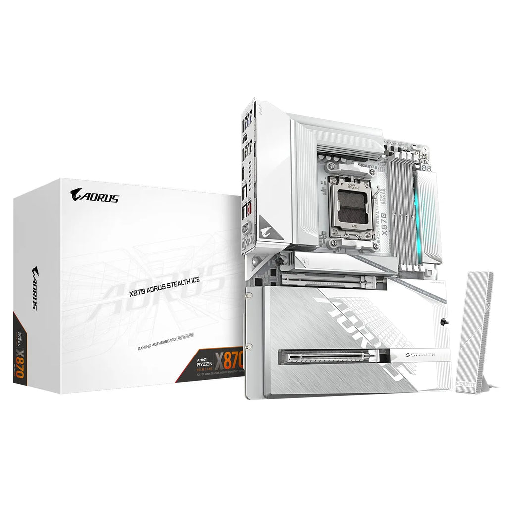 GIGABYTE X870 AORUS STEALTH ICE ATX Mainboard Sockel AM5 HDMI/USB4