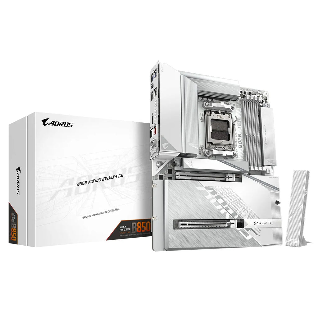 GIGABYTE B850 AORUS STEALTH ICE ATX Mainboard Sockel AM5 HDMI/M.2