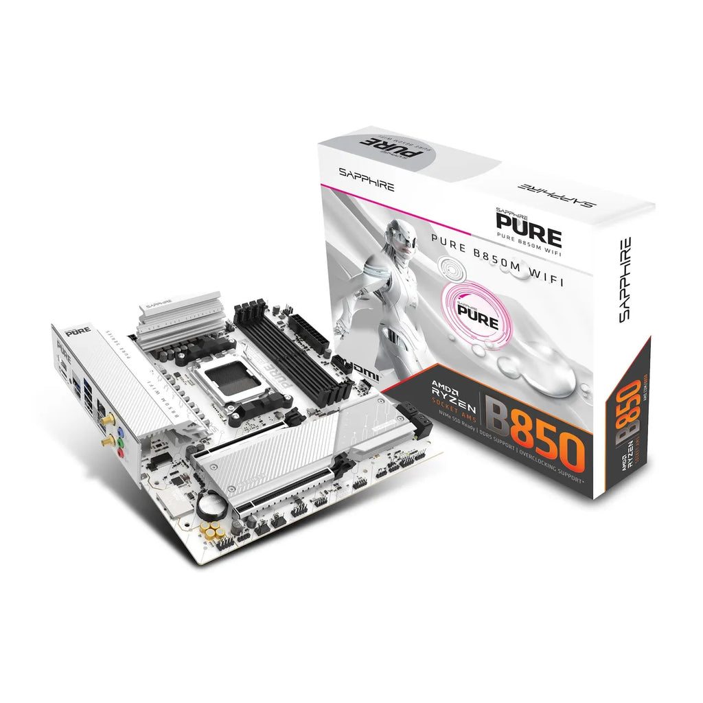 SAPPHIRE PURE B850M WIFI mATX Mainboard DP/HDMI/M.2