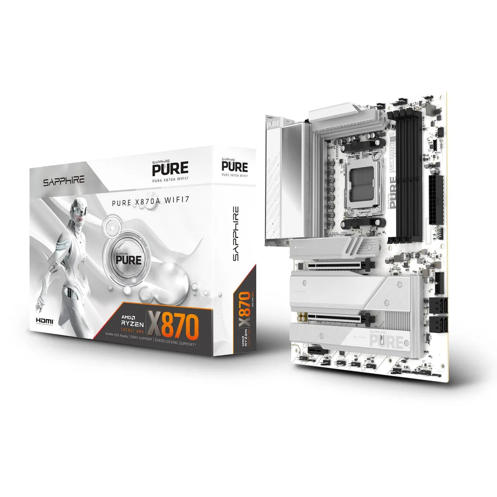 SAPPHIRE PURE X870A WIFI7 ATX Mainboard DP/HDMI/M.2