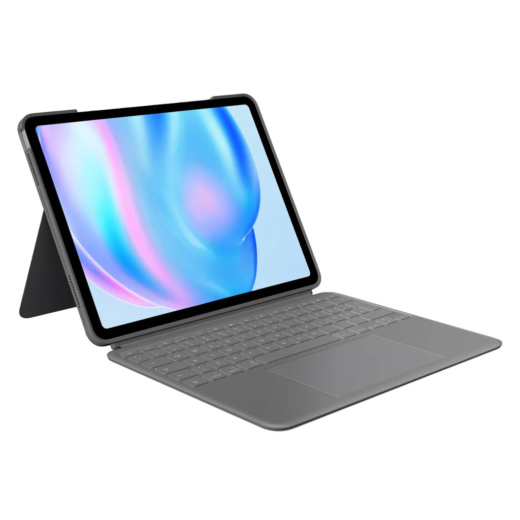 Logitech Combo Touch Grau Tastatur-Case für iPad Air 13 Zoll (M2/M3/M4), Englisch US-international (QWERTY)
