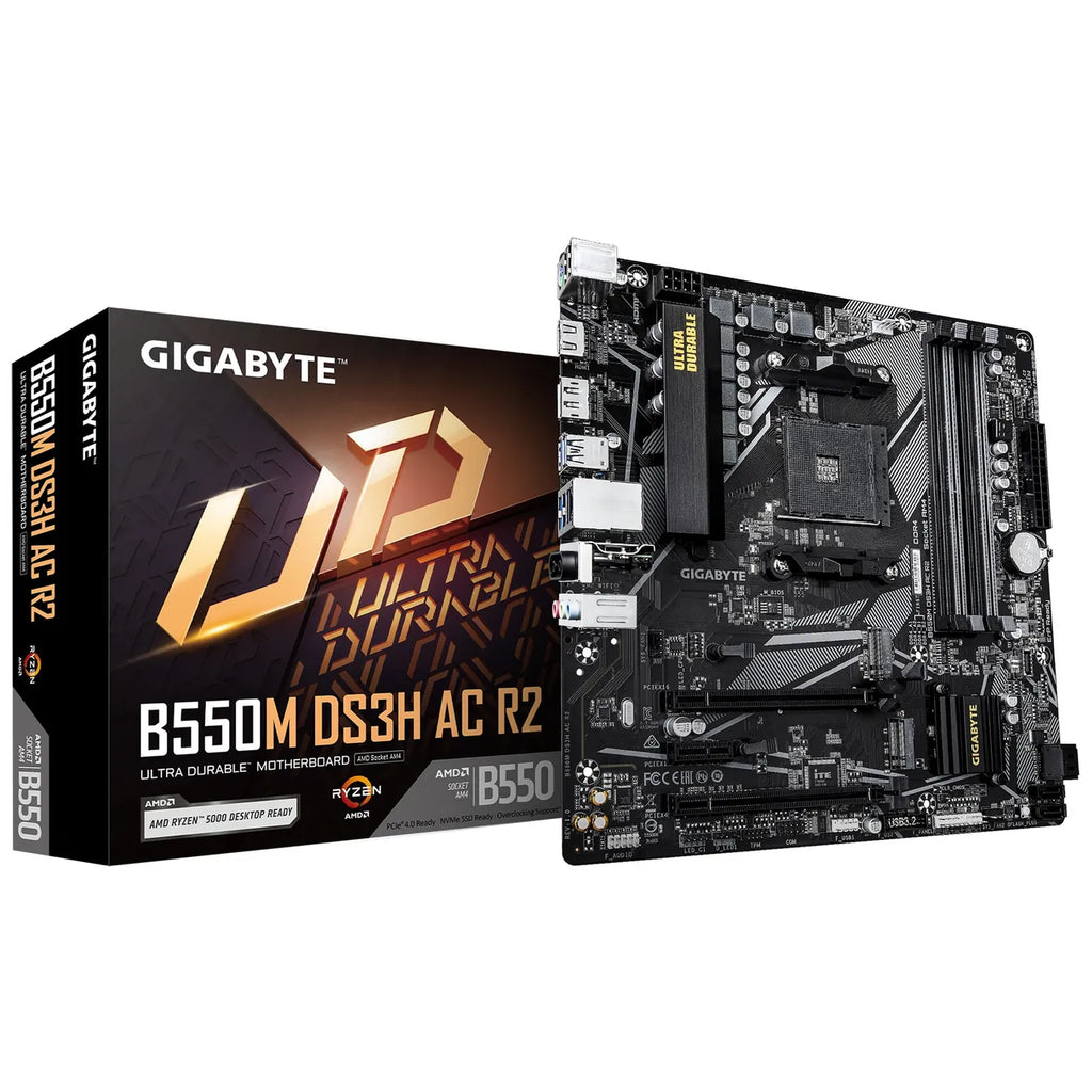 GIGABYTE B550M DS3H AC R2 mATX Mainboard Sockel AM4 HDMI/DP