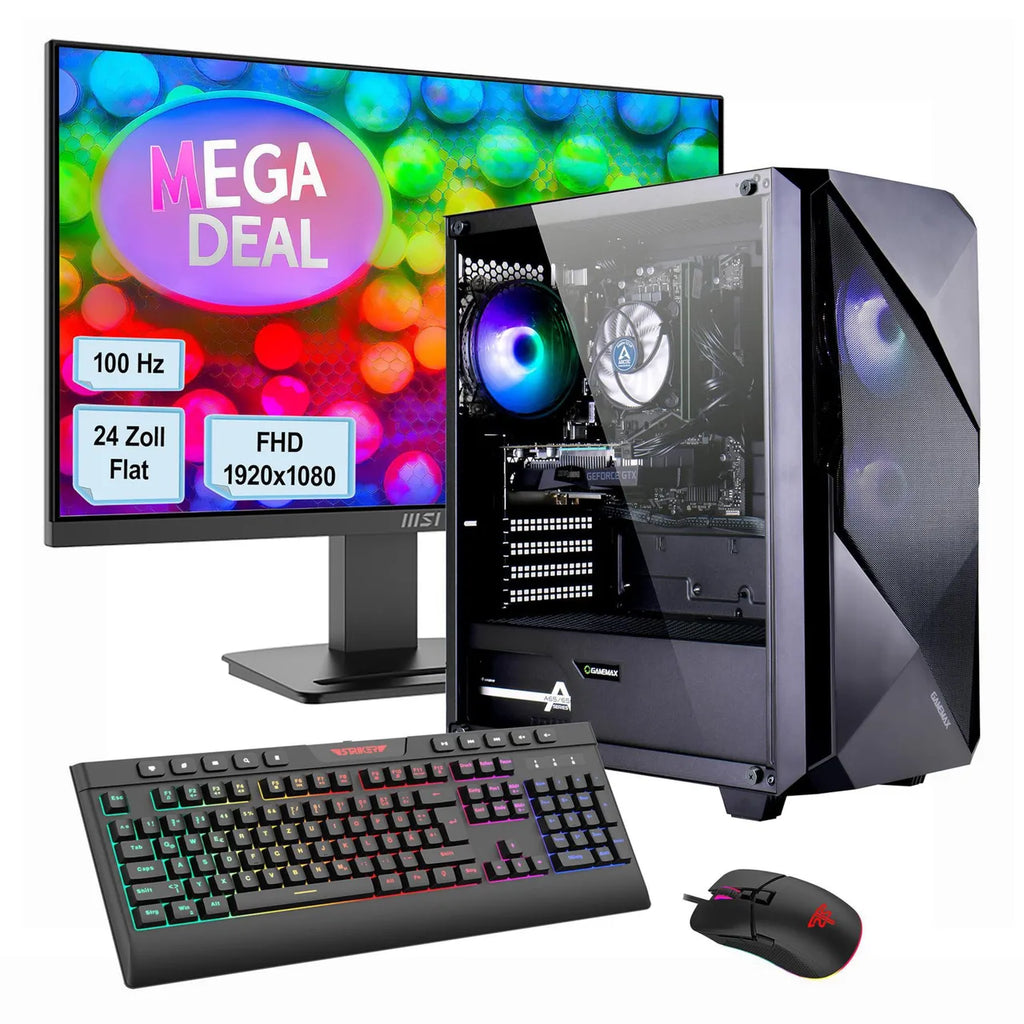 Hyrican GAMEMAX MegaDeal Striker SET2736 7962 Ryzen 7 5700X 16GB 1TB SSD RTX 5060 + MSI PRO MP2412